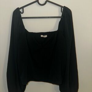 Abercrombie & Fitch Black Puff Sleeve Blouse